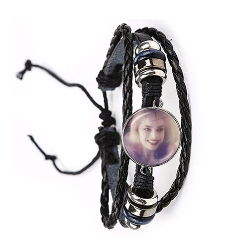 Bracelet En Cuir Rotatif Avec Cabochon Breton En Verre, Accessoires De Bracelet Punk, Bijoux Tv Riverdale, Noir Et Marron, Nouveauté
