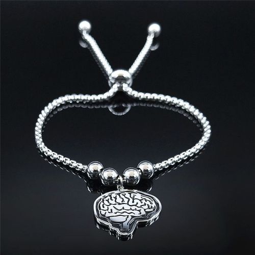 Fleur De Vie Éléphant Bracelet En Acier Inoxydable Femme Perle Noire Bracelets & Bracelets Bijoux Bracelet Femme B2036-1s01