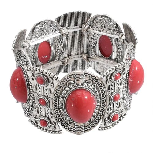 Bracelet En Pierre Acrylique Pour Femmes Et Hommes, Vintage, Tibétain, Turquoise, Élastique, Gitane, Bijoux Tribaux Turcs Turcs
