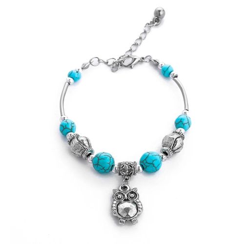 Bracelet Vintage Tibétain Turquoise Pour Homme Et Femme, Bijoux Ethniques, Gitans, Indiens, Afghans, Turcs, Pierres Acryliques Boho