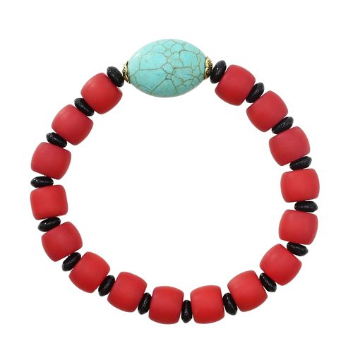 Bracelet Vintage Tibétain Turquoise Pour Homme Et Femme, Bijoux Ethniques, Gitans, Indiens, Afghans, Turcs, Pierres Acryliques Boho