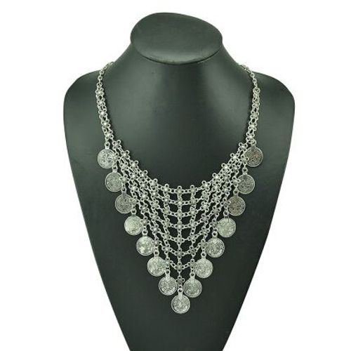 Collier Ras Du Cou Plaqué Or Vintage Pour Femme, Boucles D'oreilles Indiennes Oxydées, Collier Ethnique Égyptien Afghan, Ensembles De Bijoux De Déclaration