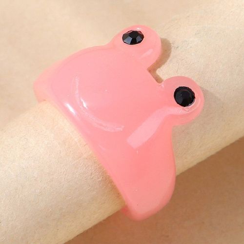Bague Femme Bijoux Femme Bague En Résine Pour Femme, Jolie Petite Grenouille, À La Mode, Bijoux Tendance, Bague Ouverte Verte