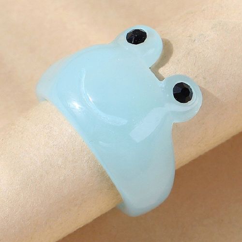 Bague Femme Bijoux Femme Bague En Résine Pour Femme, Jolie Petite Grenouille, À La Mode, Bijoux Tendance, Bague Ouverte Verte