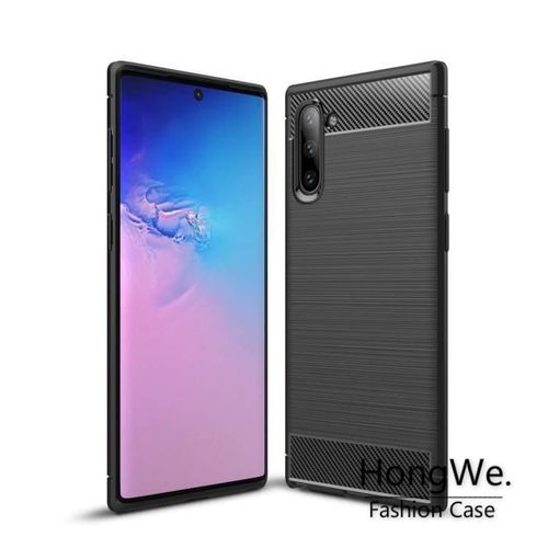 Hongwe.® Samsung Galaxy Note10 Housse Etui Housse Coque De Protection Fibre De Carbone [Noir]
