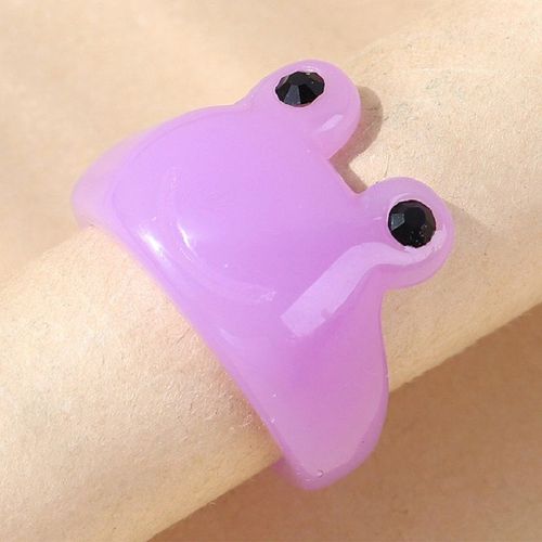 Bague Femme Bijoux Femme Bague En Résine Pour Femme, Jolie Petite Grenouille, À La Mode, Bijoux Tendance, Bague Ouverte Verte