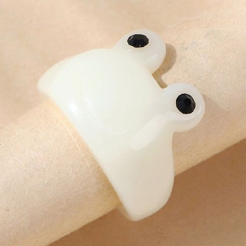 Bague Femme Bijoux Femme Bague En Résine Pour Femme, Jolie Petite Grenouille, À La Mode, Bijoux Tendance, Bague Ouverte Verte