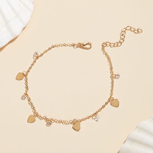 Bracelet Cheville Bracelet De Cheville Bracelet De Cheville Doré Avec Strass Pour Femme, Bijoux À La Mode