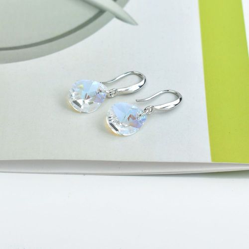 Boucles D'oreilles Pendantes Goutte D'eau En Cristal Simple Pour Femmes, Boucle D'oreille En Argent, Bijoux De Fête De Mariage, Cadeaux De Charme