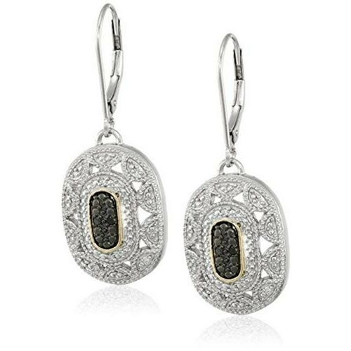 Bijoux De Mariage En Or Jaune Et Argent, Boucles D'oreilles En Zircon, Style Art Déco