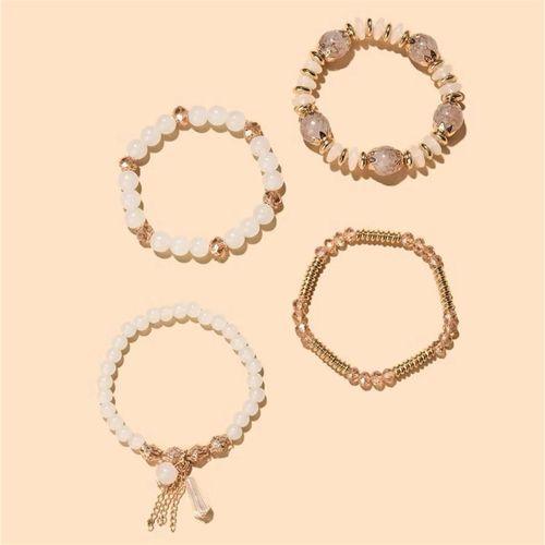 Bracelet Femme Bijoux Femme Bracelet Bracelet Multicouches Perlé Ethnique Bohémien Pour Femmes, Bijoux À Pampilles Extensibles, À La Mode