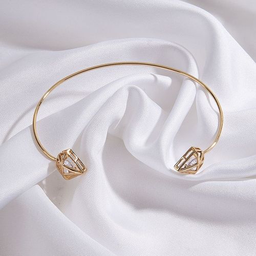 Bracelet Double Diamant En Alliage De Zinc Pour Femme, Bijou Classique, Tendance, Réglable, Cadeau