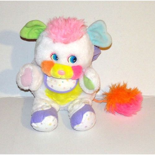 Popples Bébé Avec Son Bonnet Sa Bavette Et Ses Petits Chaussons Peluche Doudou Vintage Mattel