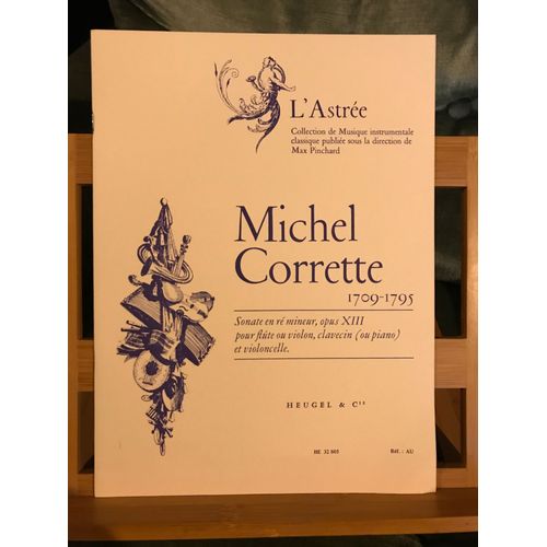 Corrette Sonate Ré M Opus Xiii Partition Flûte Violon Basse Continue Éd. Heugel