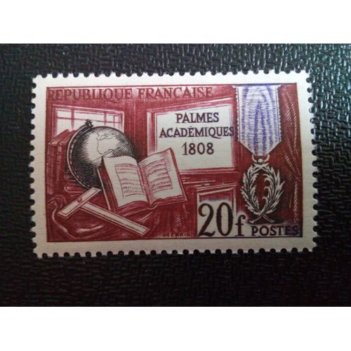 Timbre France Yt 1190 Palmes Academiques 1808 1959 ( 90104 )