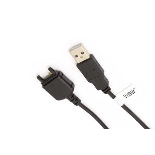 vhbw câble de données USB compatible avec Sony Ericsson V640i, W200i, W205, W300i, W302, W350i, W380i, W395, W508, W550i, W580i, W595, W610i téléphone
