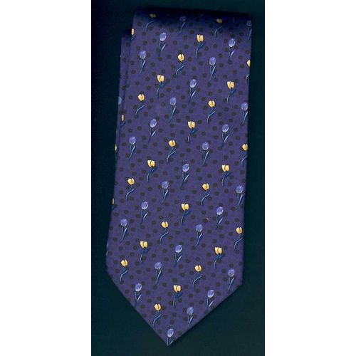 Cravate Tex Bleu Polyester