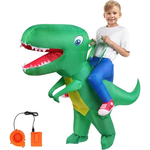 Déguisement Gonflable Dinosaure, Déguisement Dinosaure Gonflable, Costume Gonflable Raptor, Dinosaur Mascot Party Costume Fancy Dress Cosplay Outfit Enfant Costume Fête D'halloween