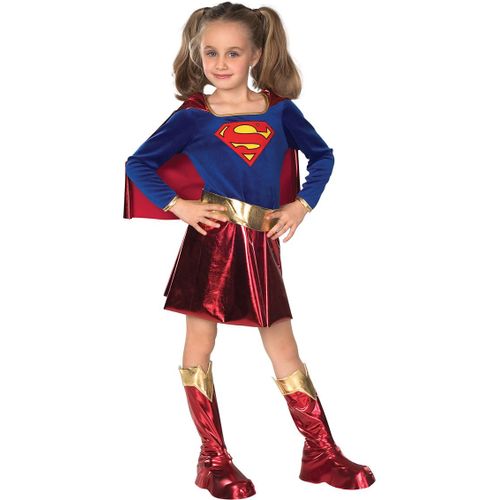Déguisement Supergirl Satiné Fille - Taille: 3 À 4 Ans (104 Cm)