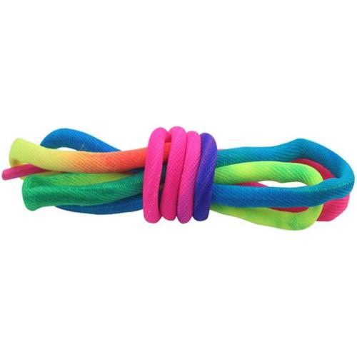 Lacets ronds colorés pour chaussures arc-en-ciel fumés, lacets fluorescents, pour ballade, course, vélo, 120 cm