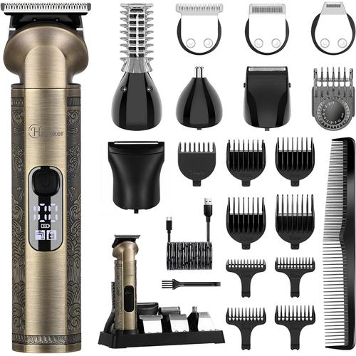 Tondeuse À Cheveux Rasoir Couteau À Barbe Couteau À Poils De Nez T - Blade Tondeuse Body Beauty Kit Rasoir Étanche Pour Hommes Usb Rechargeable Lame De Couteau 8 En 1 