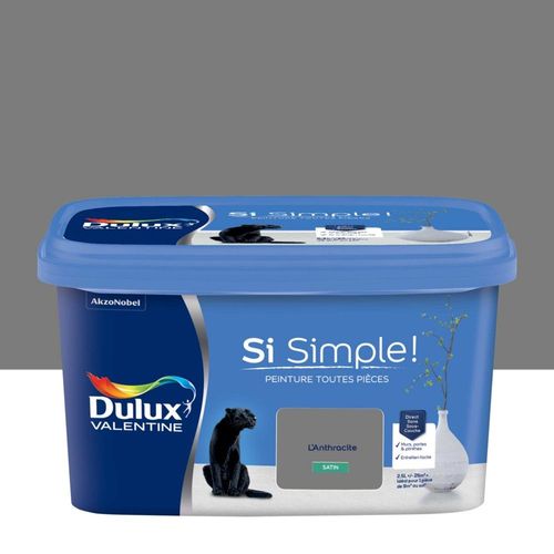 Peinture Toutes Pièces DULUX VALENTINE Si Simple ! Satin L'Anthracite 2,5L