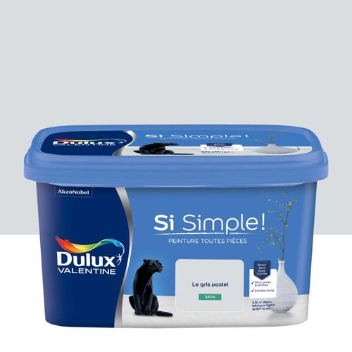 Peinture Toutes Pièces DULUX VALENTINE Si Simple ! Satin Le Gris Pastel 2,5L