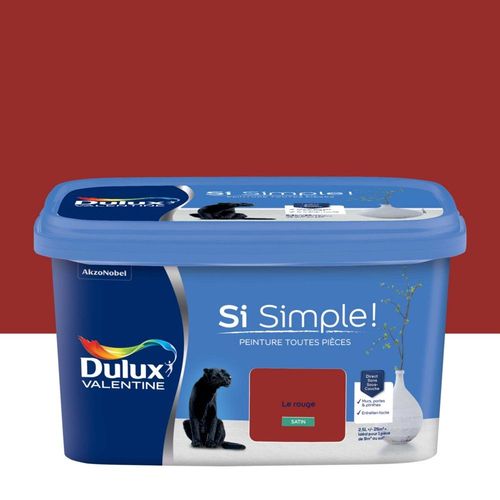 Peinture Toutes Pièces DULUX VALENTINE Si Simple ! Satin Le Rouge 2,5L