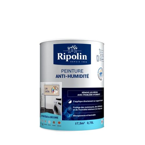 Peinture Antihumidité RIPOLIN 0,75L Lin Satin