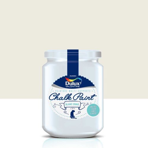 Peinture De Rénovation DULUX VALENTINE Chalk Paint Satin Blanc Craie 0,4L