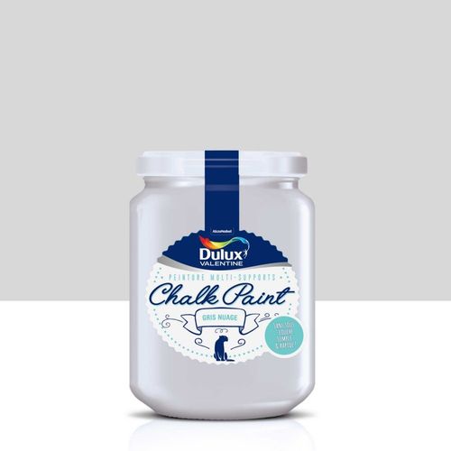 Peinture De Rénovation DULUX VALENTINE Chalk Paint Mat Gris Nuage 0,4L