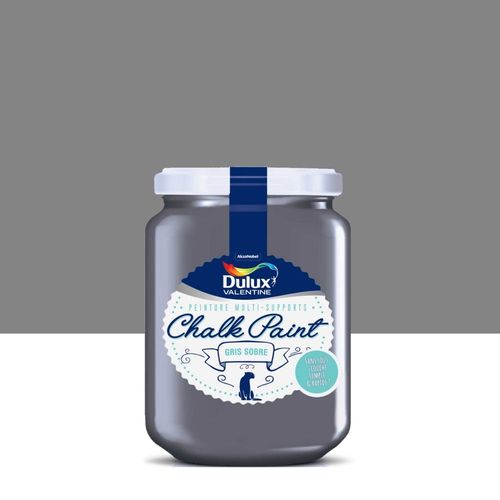 Peinture De Rénovation DULUX VALENTINE Chalk Paint Mat Gris Sobre 0,4L