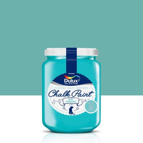 Peinture De Rénovation DULUX VALENTINE Chalk Paint Mat Vert Turquoise 0,4L