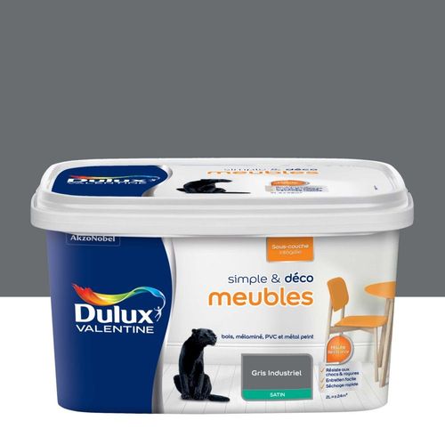 Peinture De Rénovation Meubles DULUX VALENTINE Simple & Déco Satin Gris Industriel 2L