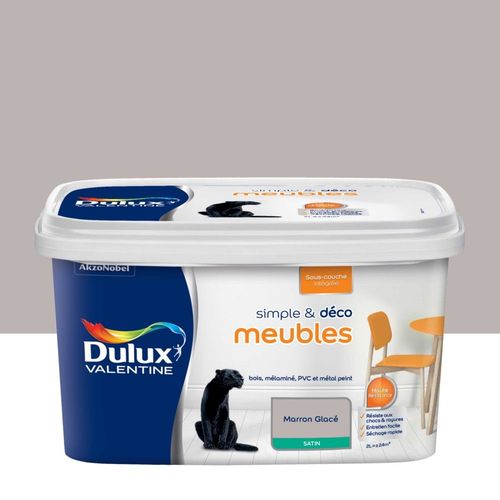 Peinture De Rénovation DULUX VALENTINE Simple & Déco Meubles Satin Macaron Glacé 2L