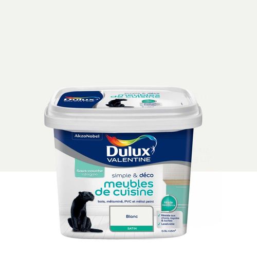 Peinture De Rénovation DULUX VALENTINE Simple & Déco Meubles De Cuisine Satin Blanc 0,5L