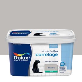 Peinture De Rénovation DULUX VALENTINE Simple & Déco Carrelage Satin Béton Gris 2L