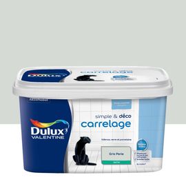 Peinture De Rénovation DULUX VALENTINE Simple & Déco Carrelage Satin Gris Perle 2L