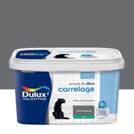Peinture De Rénovation DULUX VALENTINE Simple & Déco Carrelage Satin Gris Industriel 2L