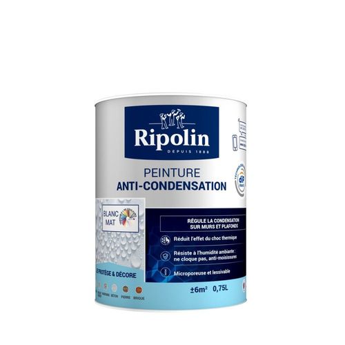 Peinture Anticondensation RIPOLIN 0,75L Blanc Mat
