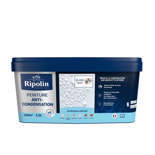 Peinture Anticondensation RIPOLIN 2,5L Blanc Mat