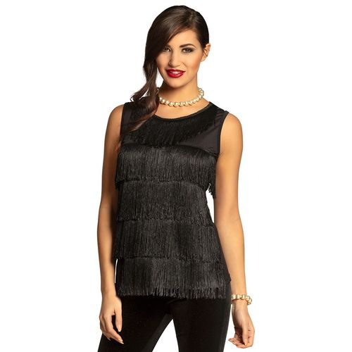 Débardeur À Franges Noir Femme - Taille: S (36/38)