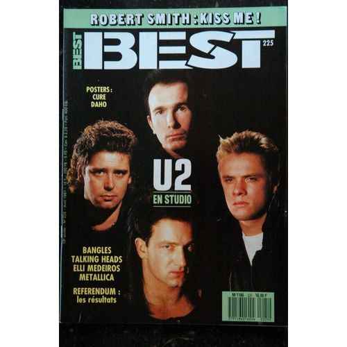 Best 225 U2 Bangles Talking Heads Elli Medeiros Metallica + Poster Cure Daho 1987