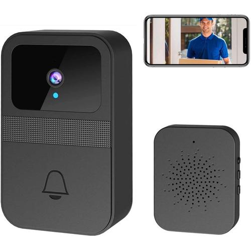 eMylo Sonnette sans Fil avec Caméra HD 1080p, Sonnette WiFi Extérieure avec Batterie Visiophone sans Fil, Vision Nocturne et Audio Bidirectionnel, Fonction Intercommunication et Monitoring (Noir)