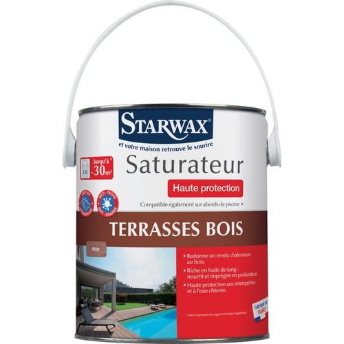 Saturateur Haute Protection Terrasse STARWAX Bois Teck 2,5L