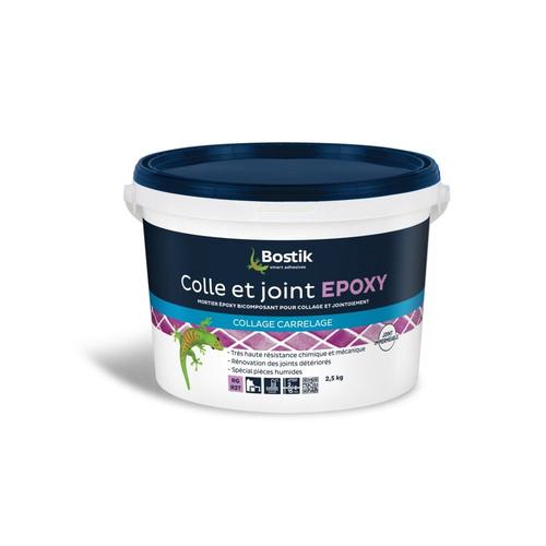 Colle et joint à carrelage epoxy blanc Bostik 2,5 kg