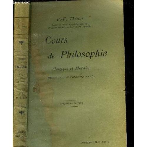 Cours De Philosophie (Logique Et Morale)
