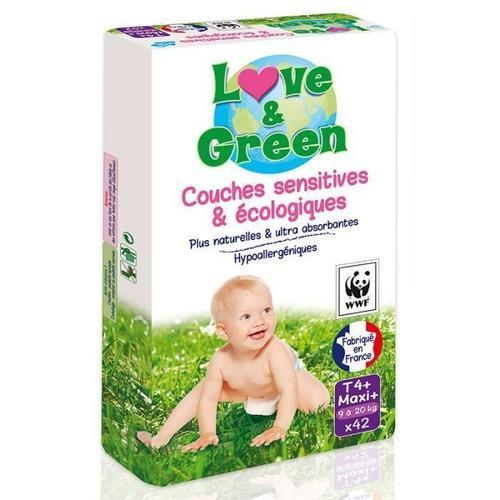 Love And Green Couches Ecolabellisees Taille 4+ - 42 Couches