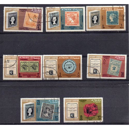 Ajman- Lot De 8 Timbres Oblitérés