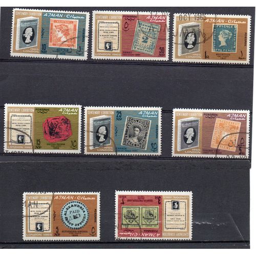 Ajman- Lot De 8 Timbres Oblitérés